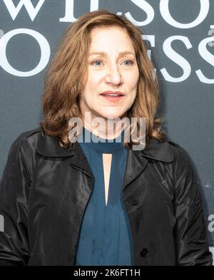 Edie Falco attends opening night of revival of August Wilson's The Piano Lesson at Ethel Barrymore Theatre on October 13, 2022 Stock Photo