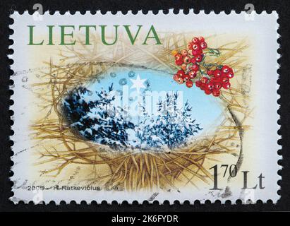 Lithuanian postage stamp Stock Photo