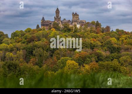 Braunfels Castle aka Schloss Braunfels, Braunfels, Hesse, Germany Stock Photo