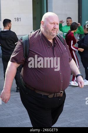 File photo dated 05/08/22 of former church official Martin Sargeant, 52 , of Dudley, in the West Midlands, leaving Westminster Magistrates' Court, London. Sargeant appeared at Southwark Crown Court on Friday to plead guilty to fraud by abuse of position between January 1, 2009 and December 31, 2019. Issue date: Friday October 14, 2022. Stock Photo