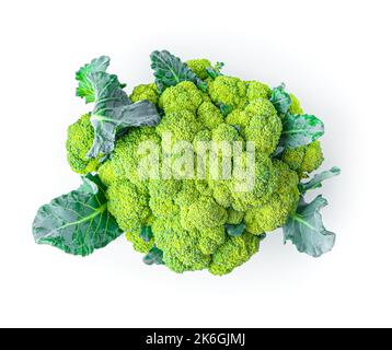 Broccoli is isolated on a white background. Stock Photo