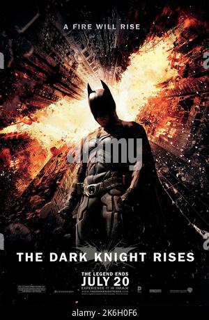 The Dark Knight Rises    Batman Poster Stock Photo