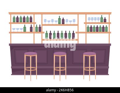 Bar arrangement semi flat color vector object Stock Vector