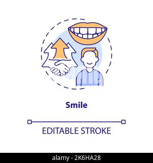 Smile concept icon Stock Vector