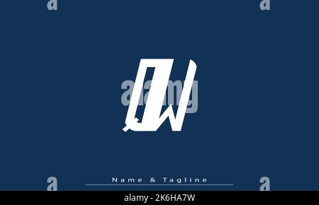 Alphabet letters Initials Monogram logo QW , WQ Stock Vector