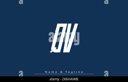 Alphabet letters Initials Monogram logo QV , VQ Stock Vector