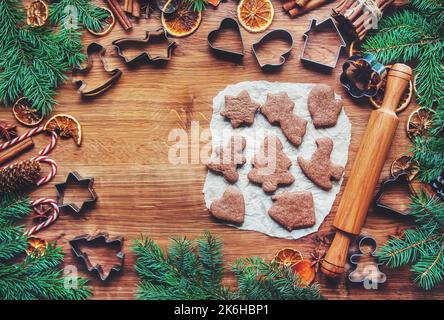 Christmas cookies are homemade. Selective focus. holidays Stock Photo
