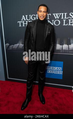 Trai Byers attends opening night of revival of August Wilson's The Piano Lesson at Ethel Barrymore Theatre (Photo by Lev Radin/Pacific Press) Stock Photo