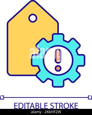 Adjusting tag management RGB color icon Stock Vector