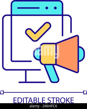 Digital promotion RGB color icon Stock Vector
