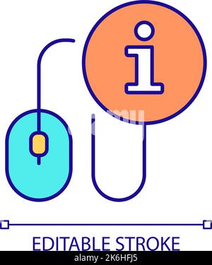 Post-click marketing RGB color icon Stock Vector