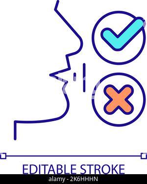 Interactive voice response RGB color icon Stock Vector