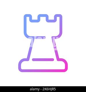 Business strategy pixel perfect gradient linear ui icon Stock Vector