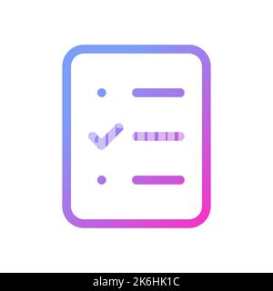 Survey pixel perfect gradient linear ui icon Stock Vector