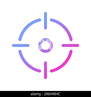 Aim pixel perfect gradient linear ui icon Stock Vector