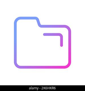Folder pixel perfect gradient linear ui icon Stock Vector