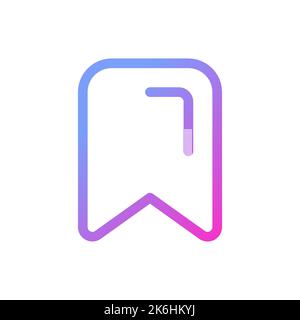 Marked content pixel perfect gradient linear ui icon Stock Vector