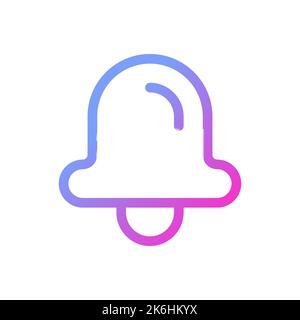 Bell pixel perfect gradient linear ui icon Stock Vector