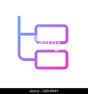 Online chat thread pixel perfect gradient linear ui icon Stock Vector