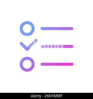 Checklist pixel perfect gradient linear ui icon Stock Vector