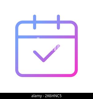 Calendar pixel perfect gradient linear ui icon Stock Vector