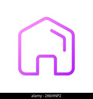 Home pixel perfect gradient linear ui icon Stock Vector