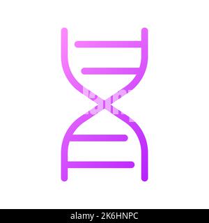 DNA molecule pixel perfect gradient linear ui icon Stock Vector