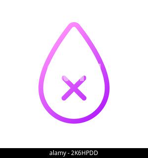 Dehydration pixel perfect gradient linear ui icon Stock Vector