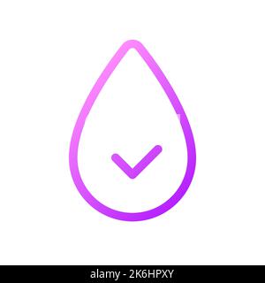 Hydration pixel perfect gradient linear ui icon Stock Vector