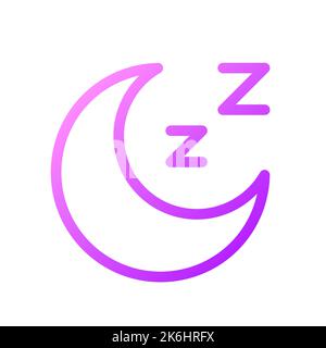Sleep pixel perfect gradient linear ui icon Stock Vector