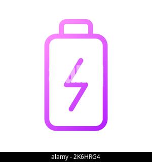 Battery pixel perfect gradient linear ui icon Stock Vector