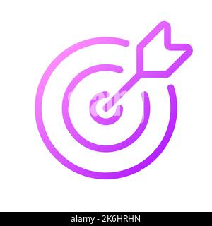 Target pixel perfect gradient linear ui icon Stock Vector