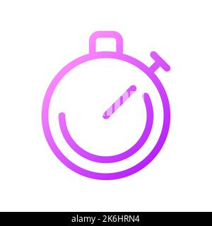 Stop watch pixel perfect gradient linear ui icon Stock Vector