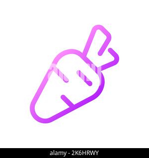 Carrot pixel perfect gradient linear ui icon Stock Vector