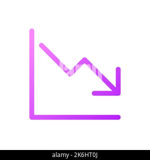 Diminution pixel perfect gradient linear ui icon Stock Vector