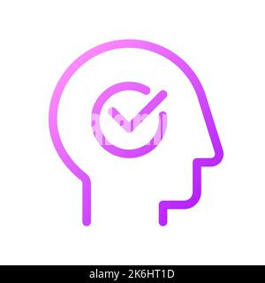 Mental health pixel perfect gradient linear ui icon Stock Vector
