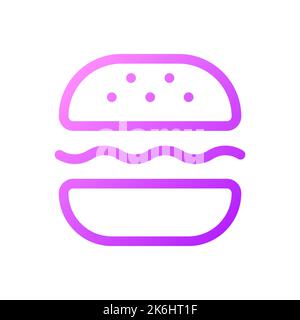 Burger pixel perfect gradient linear ui icon Stock Vector