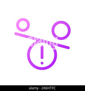Imbalance pixel perfect gradient linear ui icon Stock Vector