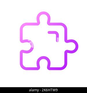Puzzle piece pixel perfect gradient linear ui icon Stock Vector