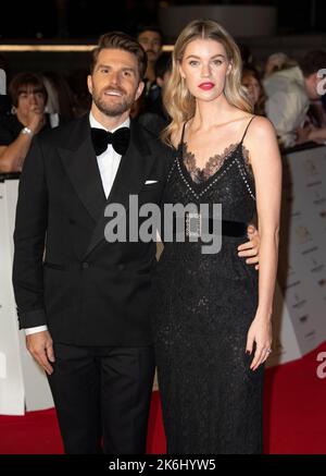 Joel Dommett and Hannah Cooper attend the National Television Awards 2022 at OVO Arena Wembley on October 13, 2022 in London, England. UK Photo by Gary Mitchell Credit: Gary Mitchell, GMP Media/Alamy Live News Stock Photo