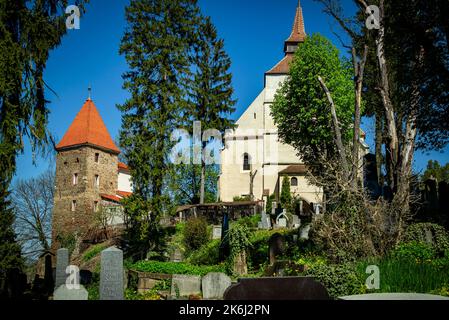 SIGHISOARA, MURES, ROMANIA -  MAY 09, 2021:  Church on the Hill, ( Biserica din Deal ), one of the symbols of the town at Sighisoara Citadel Stock Photo