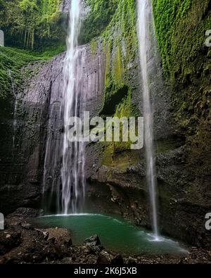 Air Terjun Madakaripura waterfall in Probollingo, East Java Stock Photo