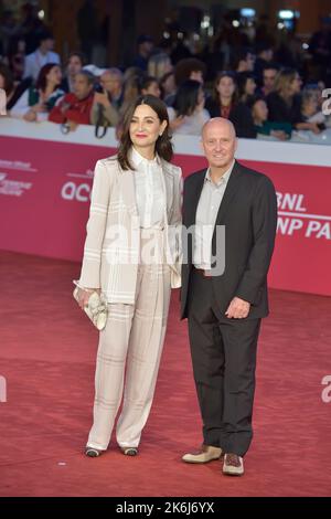 Rome, Italy. 13th Oct, 2022. ROME, ITALY - OCTOBER 13: Guests attends the 'Il Colibrì' and opening red carpet during the 17th Rome Film Festival at Auditorium Parco Della Musica on October 13, 2022 in Rome, Italy. Credit: dpa/Alamy Live News Stock Photo