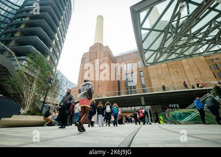 London- October 14 2022: Battersea Power Station shopping and restaurant development in South West London Stock Photo