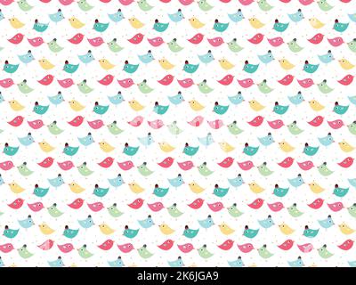Funny birds pattern Stock Vector