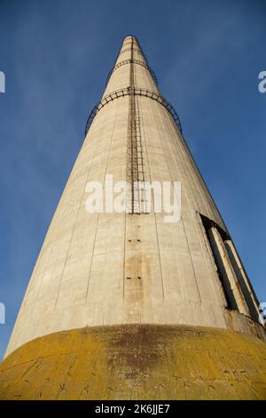 Abandoned industrial tower in Targu-Jiu, Gorj, Romania Stock Photo