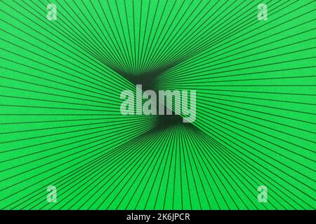 Abstract background made in the form of converging lines on a green surface. Stock Photo