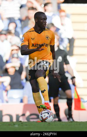 London, UK. 14th Oct, 2022. Toti Gomes of Wolverhampton Wanderers in action during the Premier League match between Chelsea and Wolverhampton Wanderers at Stamford Bridge, London, England on 8 October 2022. Photo by Ken Sparks. Editorial use only, license required for commercial use. No use in betting, games or a single club/league/player publications. Credit: UK Sports Pics Ltd/Alamy Live News Stock Photo
