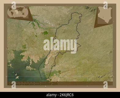 Busia, county of Kenya. Low resolution satellite map Stock Photo - Alamy