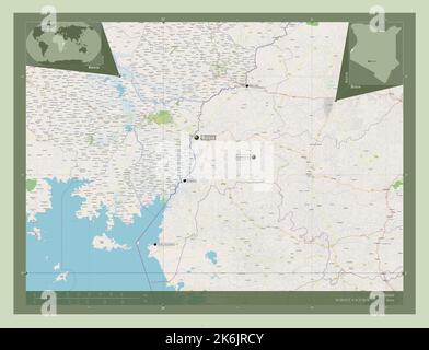 Busia, county of Kenya. Open Street Map Stock Photo - Alamy